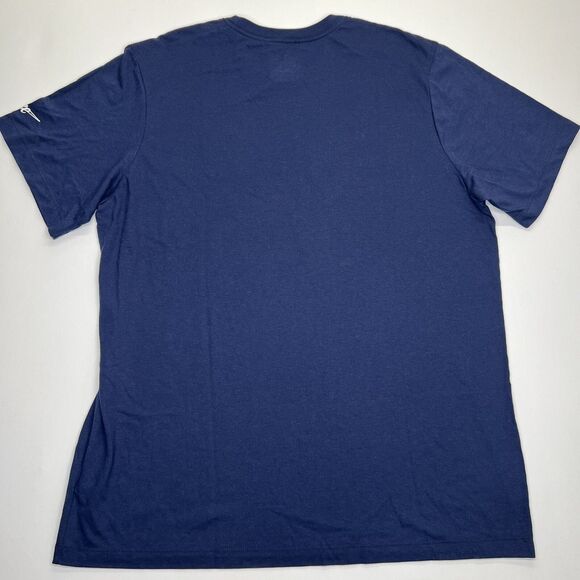 NEW XXL New York Giants Nike Men’s Navy Wordmark Logo Tri-Blend Shirt Blue - Picture 9 of 9